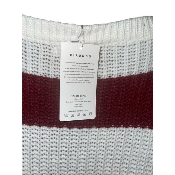 KIRUNDO Women's Size Medium Striped Sweater - Picture 3 of 11